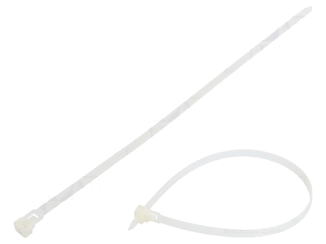 Kabelbinder; losmaakbaar; L: 350mm; W: 7,6mm; polyamide; 222N Kabelbinder; losmaakbaar; L: 350mm; W: 7,6mm; polyamide; 222N